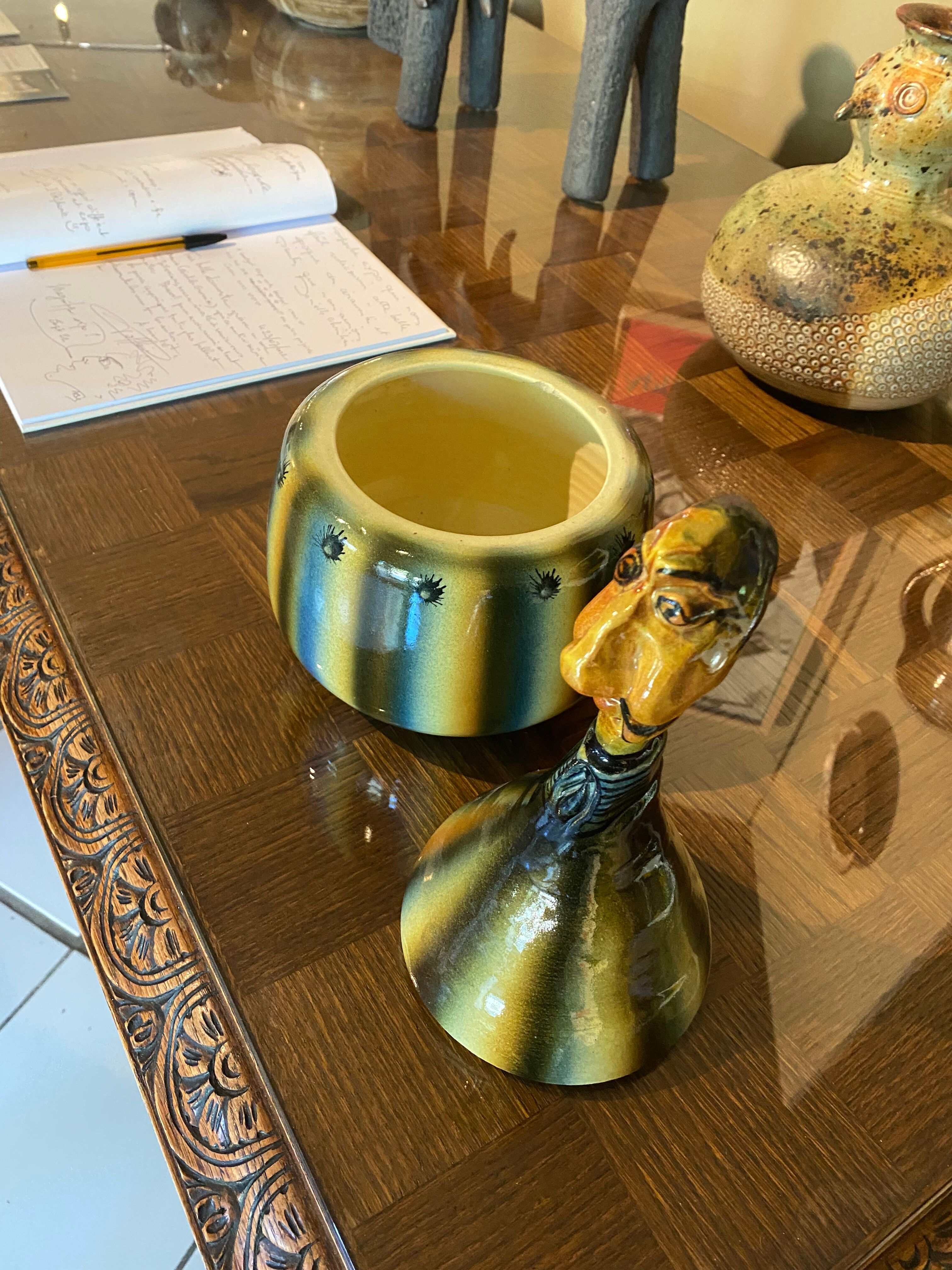Ceramic pot signed Accolay