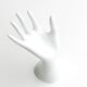 Hand ring in white porcelain, early 1970s