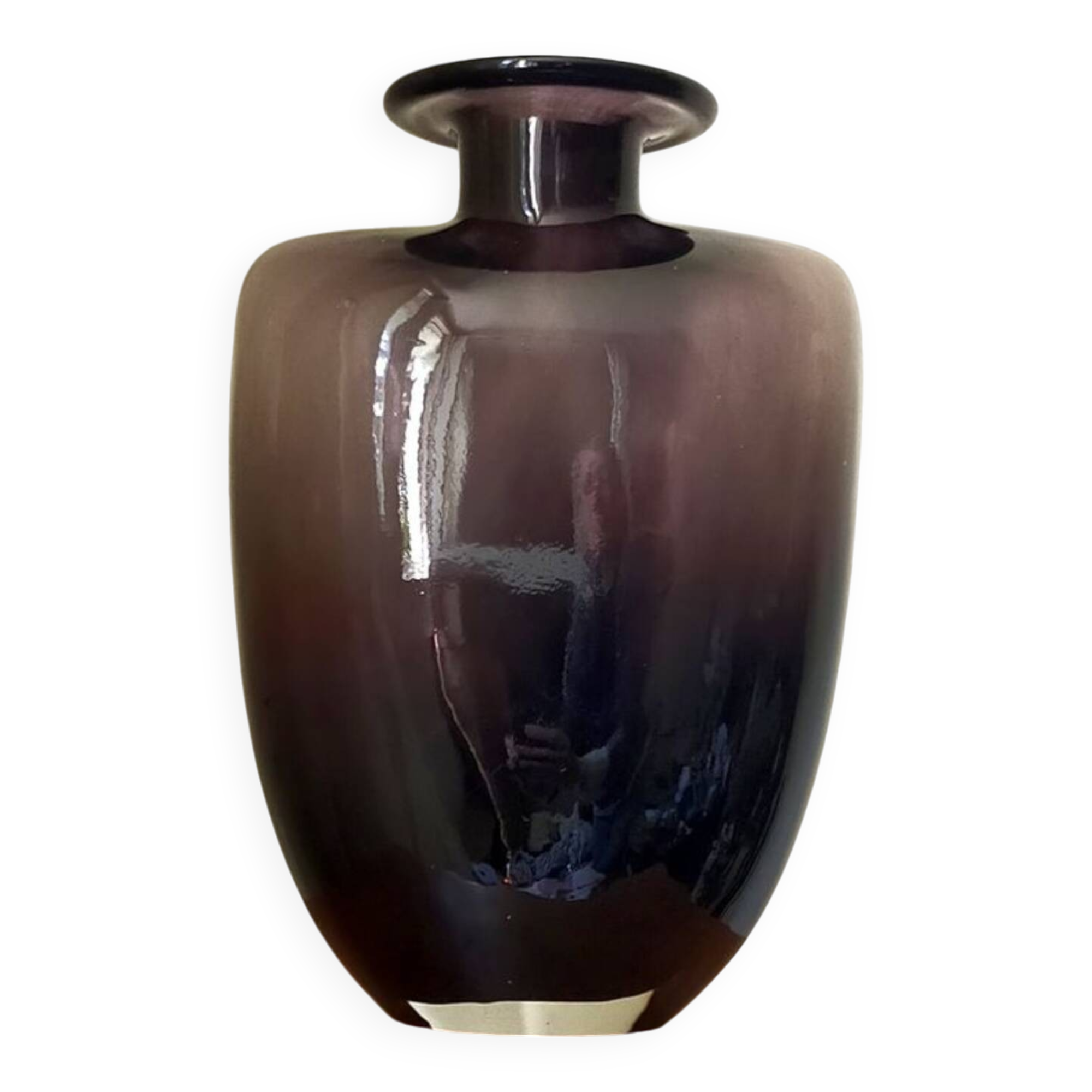 Vintage Amethyst Shoulder Vase design Kjell Engman for Kosta Boda