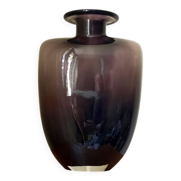 Vase vintage Amethyst Shoulder design Kjell Engman pour Kosta Boda