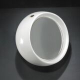 Space Age Ball Shaped Weighted White Ceramic Table Mirror