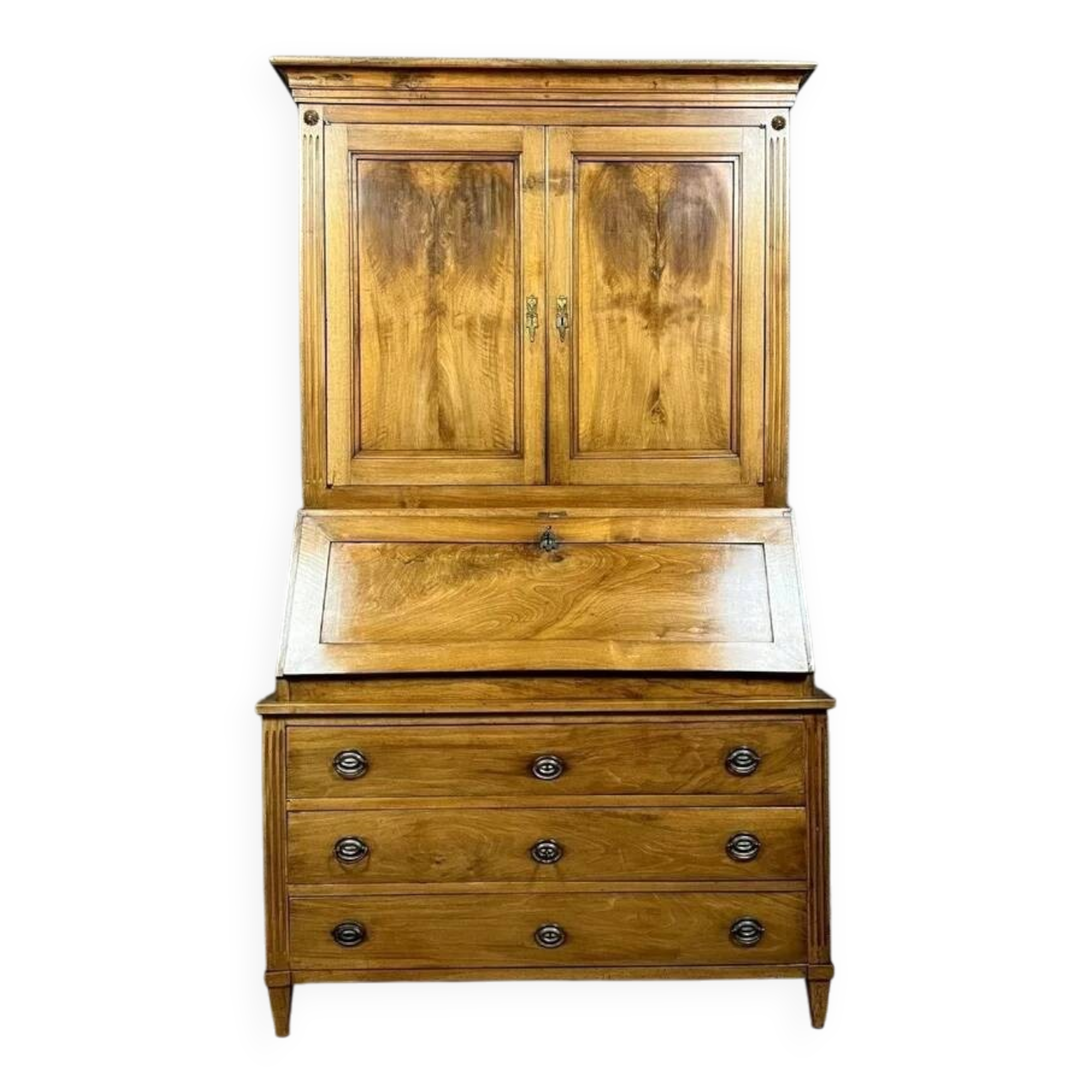 Louis XVI period scriban cabinet in mahogany circa 1760.