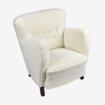 Fauteuil danoise, années 1940, laine