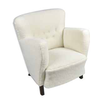 Fauteuil danoise, années 1940, laine