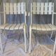 Pair of white garden armchairs