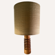 Midcentury French modernist wood turnt table lamp