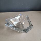 Grand cendrier triangulaire en cristal