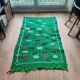 Green Berber kilim rug