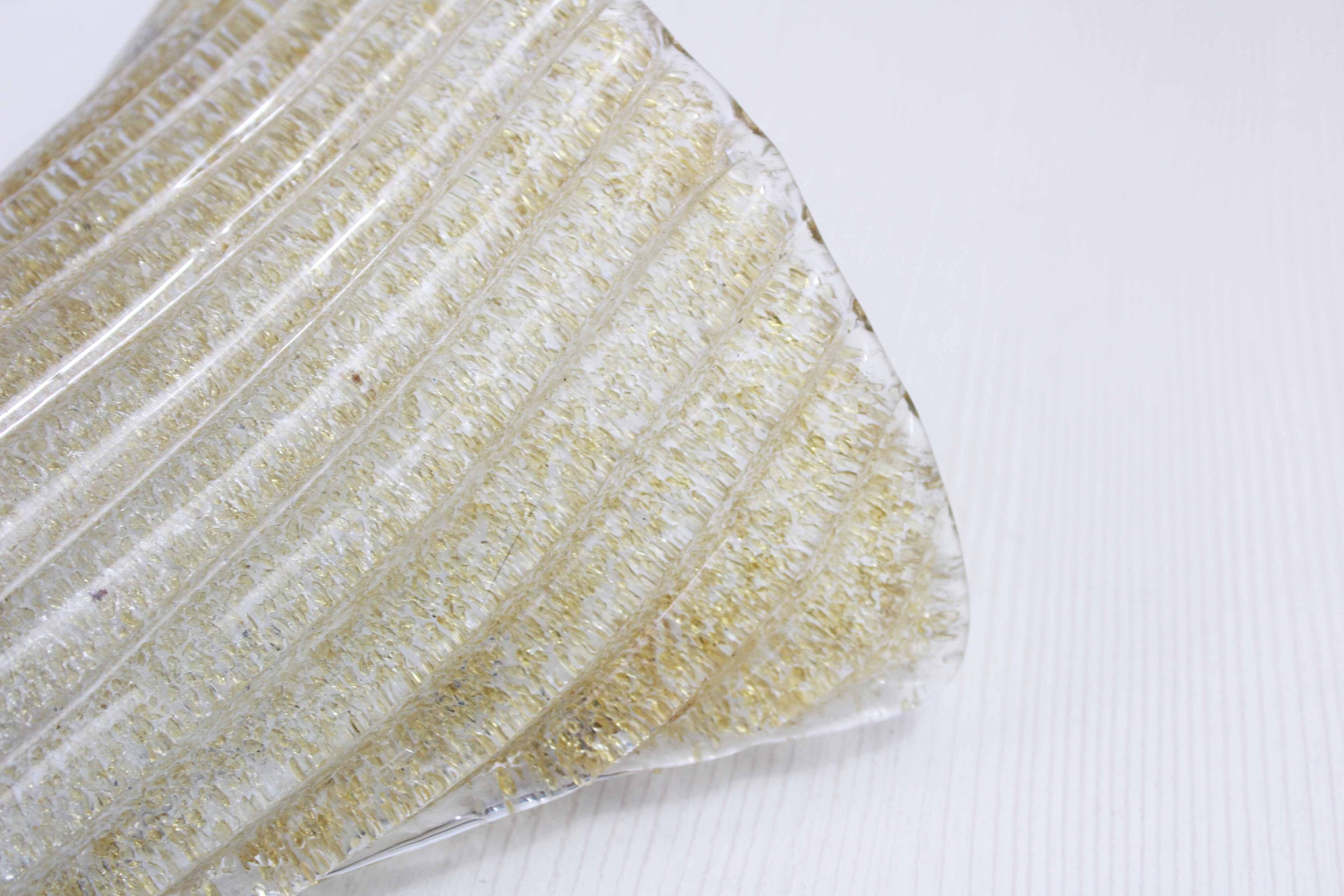 Gold glass wall light