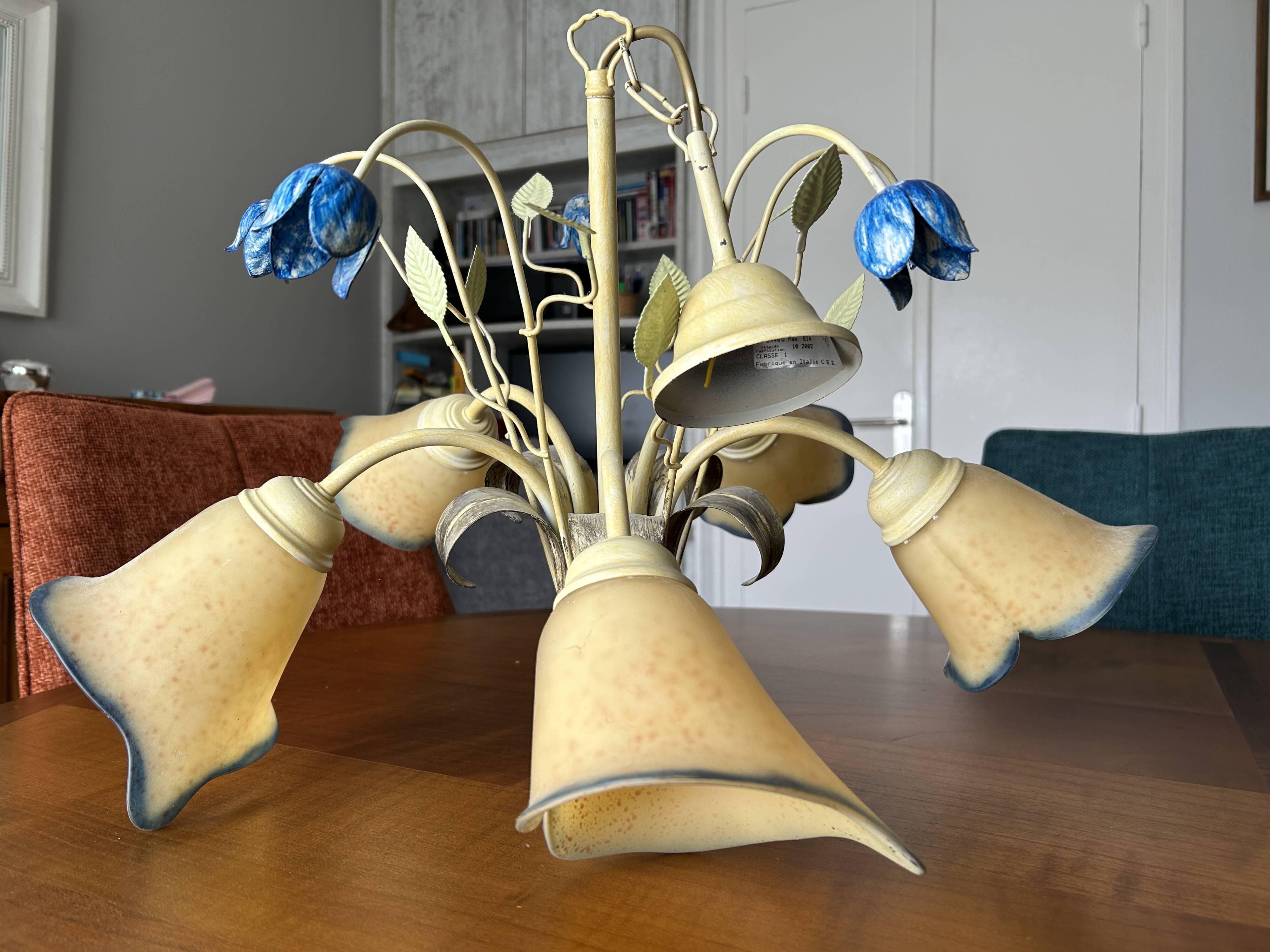 Lustres and 2 vintage lamps, Bulgarian brand, 90s/2000s.