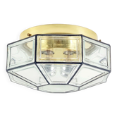 XL Mid-Century Glass Ceiling Light from Limburg, Germany, 1960s/1970s