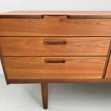 Unique vintage teak sideboard from the 1960s, produced by Nathan in the UK.