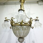 Louis XVI style ram chandelier