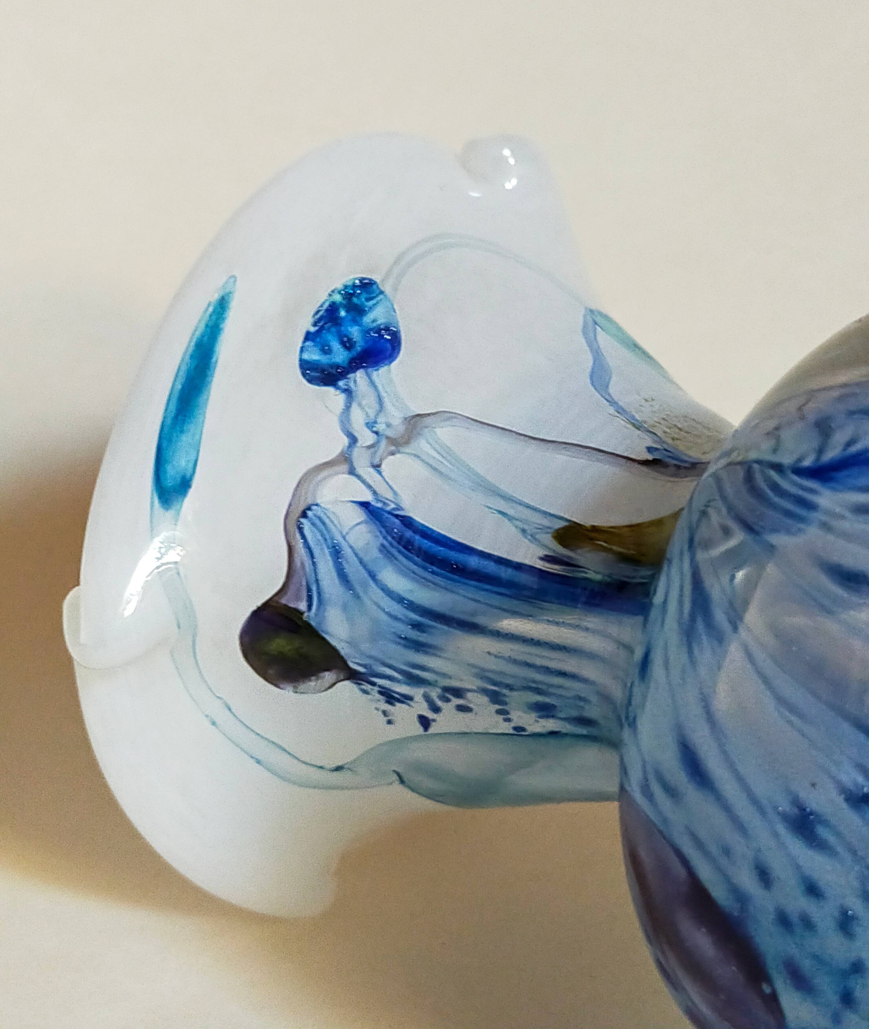 Vase glass paste of the glassmakers of Maure Vieil Mick and Bob Le Bleïs 80s