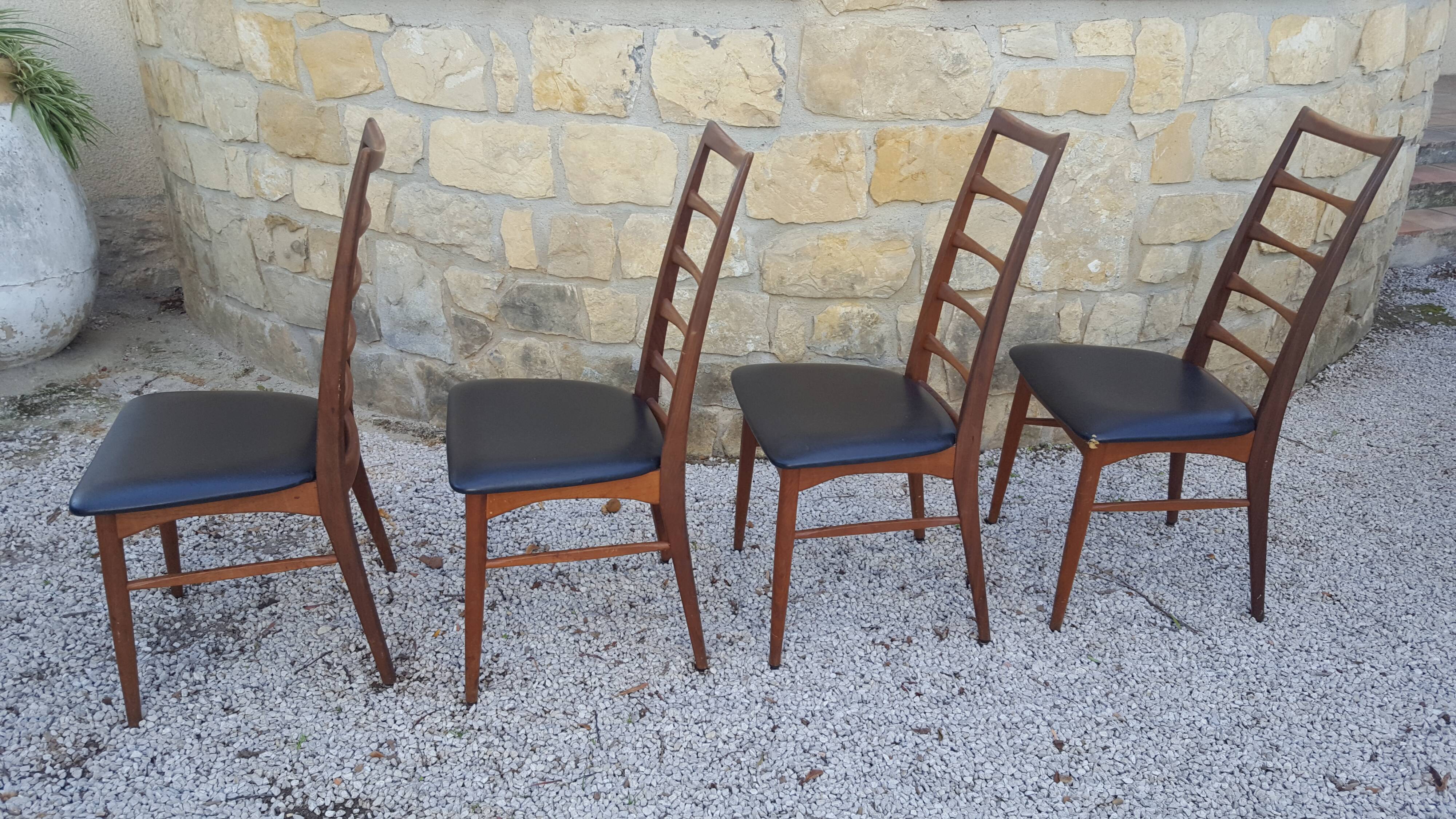 4 chaises Koefoeds modéle Lis en palissandre, Danemark