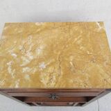 Large art deco walnut bedside table