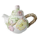Vintage Ceramic Teapot Tisane Barbotine Apple Apple Tree