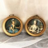 Pair of frame medallion Marie-Antoinette