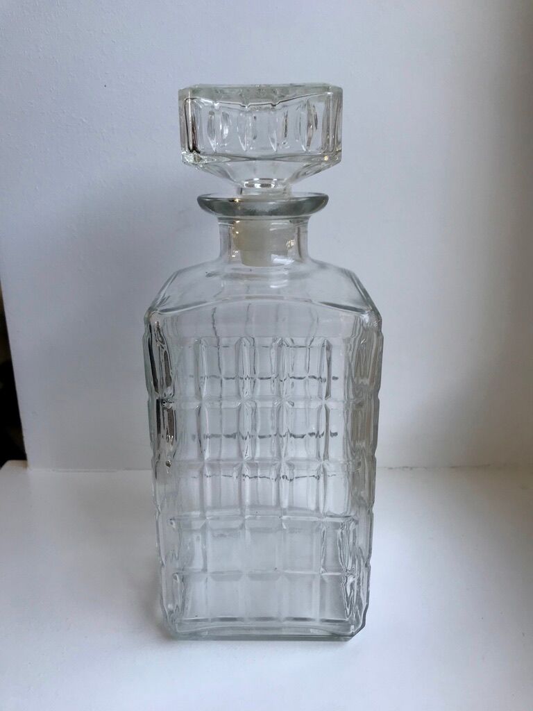 70s glass whisky decanter