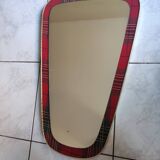 Asymmetrical mirror free form vintage mirror 50-60s, 40x60 cm