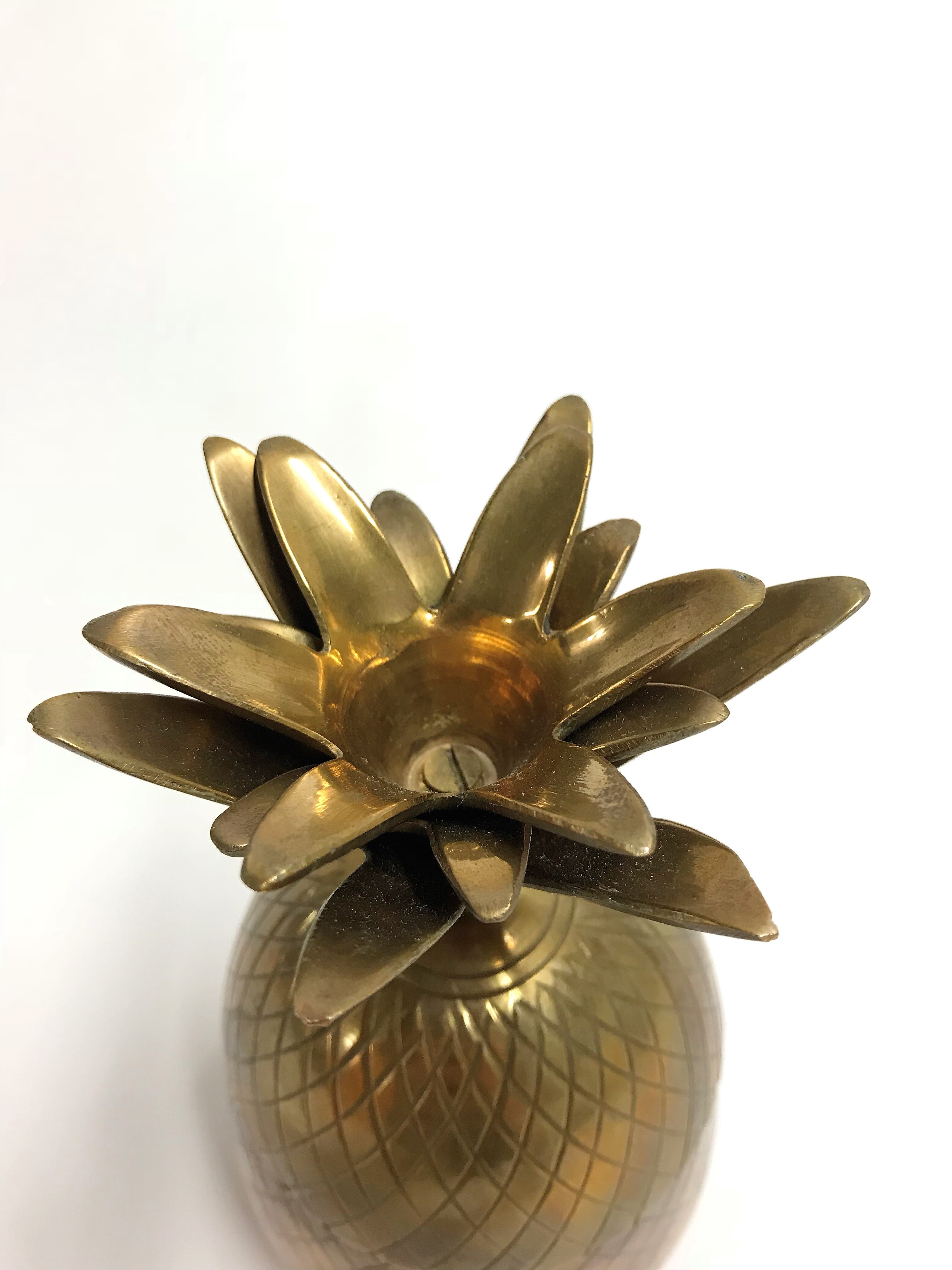 Vintage brass pineapple ice bucket 1970s
