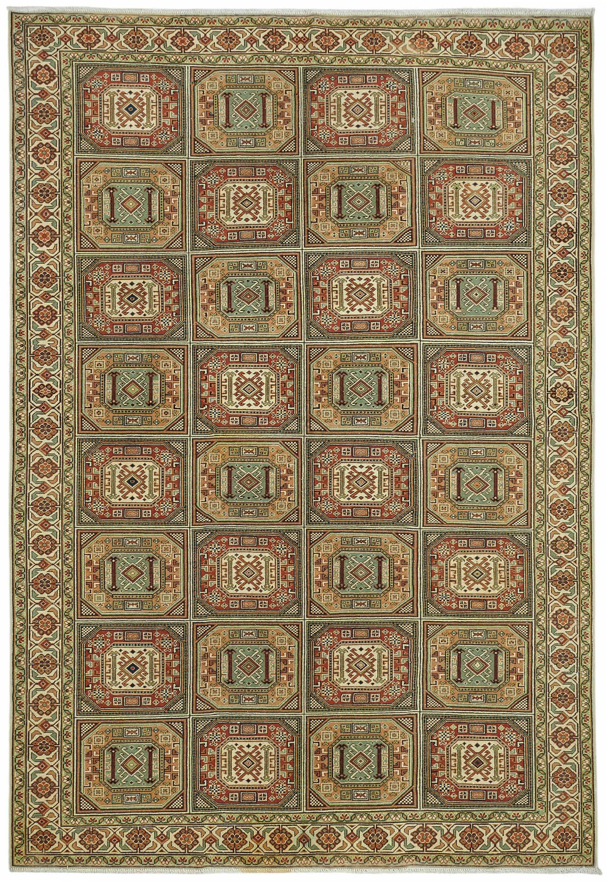 Turkish Wool Vintage Kayseri Rug 197 cm x 287 cm