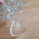 Service of 6 chiseled wine glasses