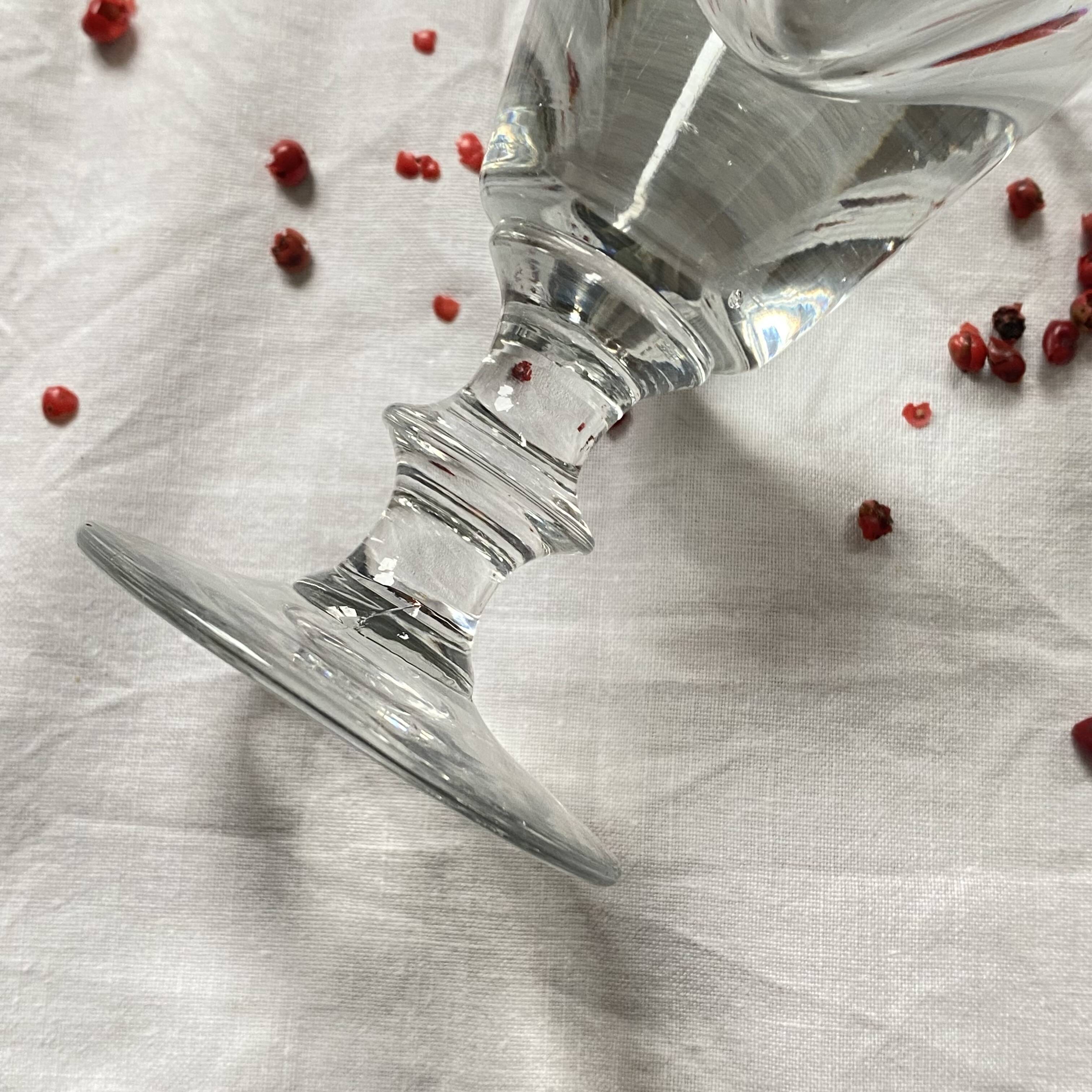 Antique late 19th century French bistro stemmed liqueur glass ACC-7275