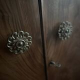 Small English wardrobe from the Art Deco period in walnut veneer - The elegance of rarity