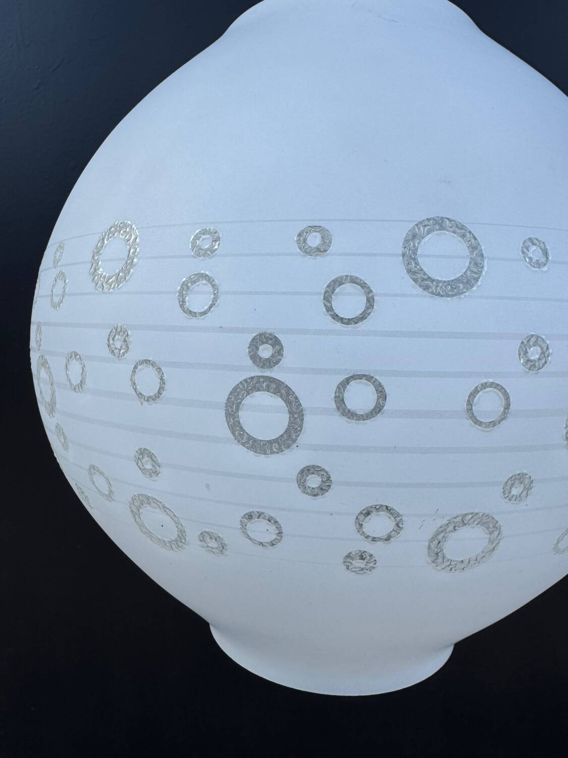 70s bubble glass pendant light