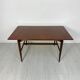 1960s large vintage minimalistic teak extendable dining table