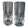 Saint-louis set of 2 juice or whisky long drink glasses avignon in cut crystal for bar
