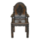 Bureau chinois sculpté à la main vers 1940 avec fauteuil assorti