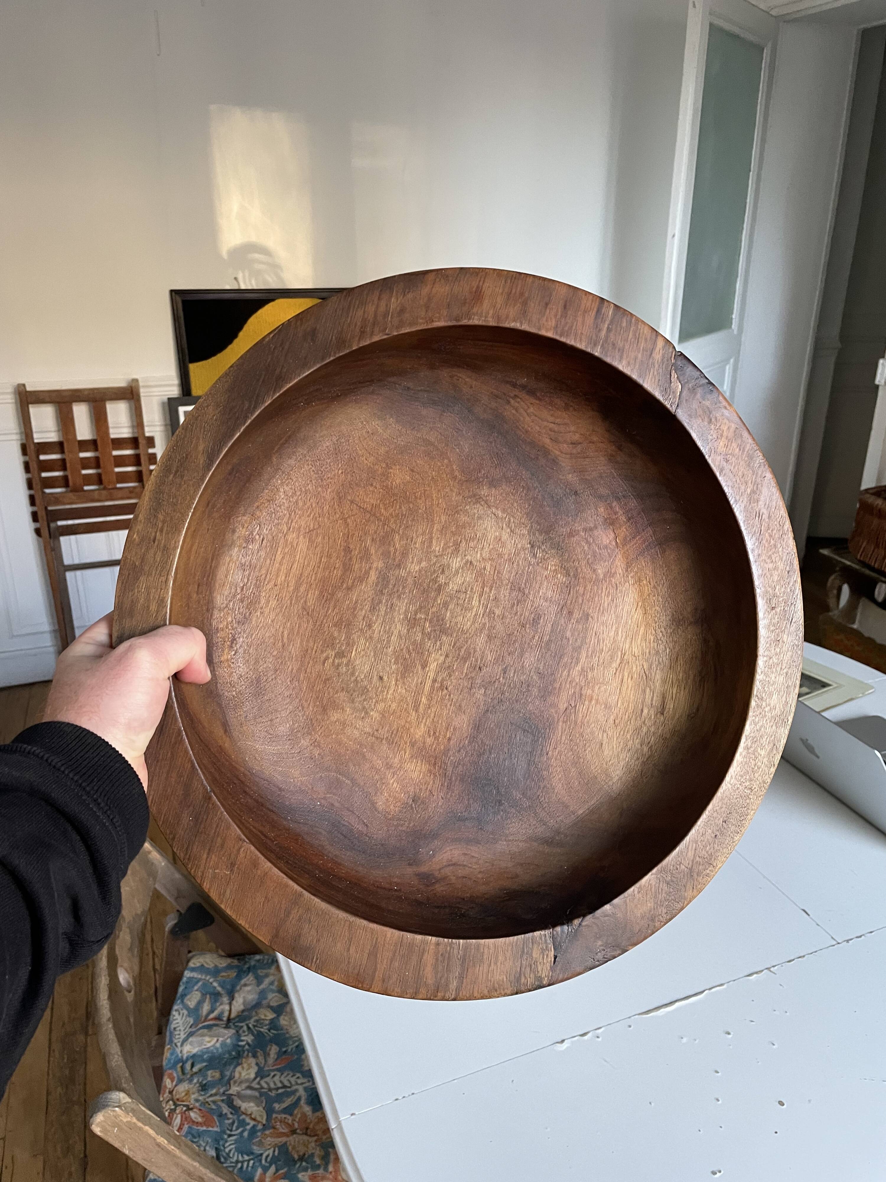 Very large vintage solid wood tidy 1960