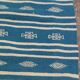 Tapis kilim traditionnel bleu et blanc fait main en pure laine - 195x115cm