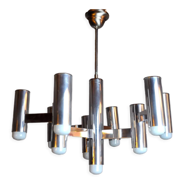 Chandelier Maison Sciolari for Baker, 10 burners, Italy, 1970
