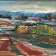 Original Swedish Oil on Canvas – “Landscape” by Jerzy Luczak‑Szewczyk (1923–1975)