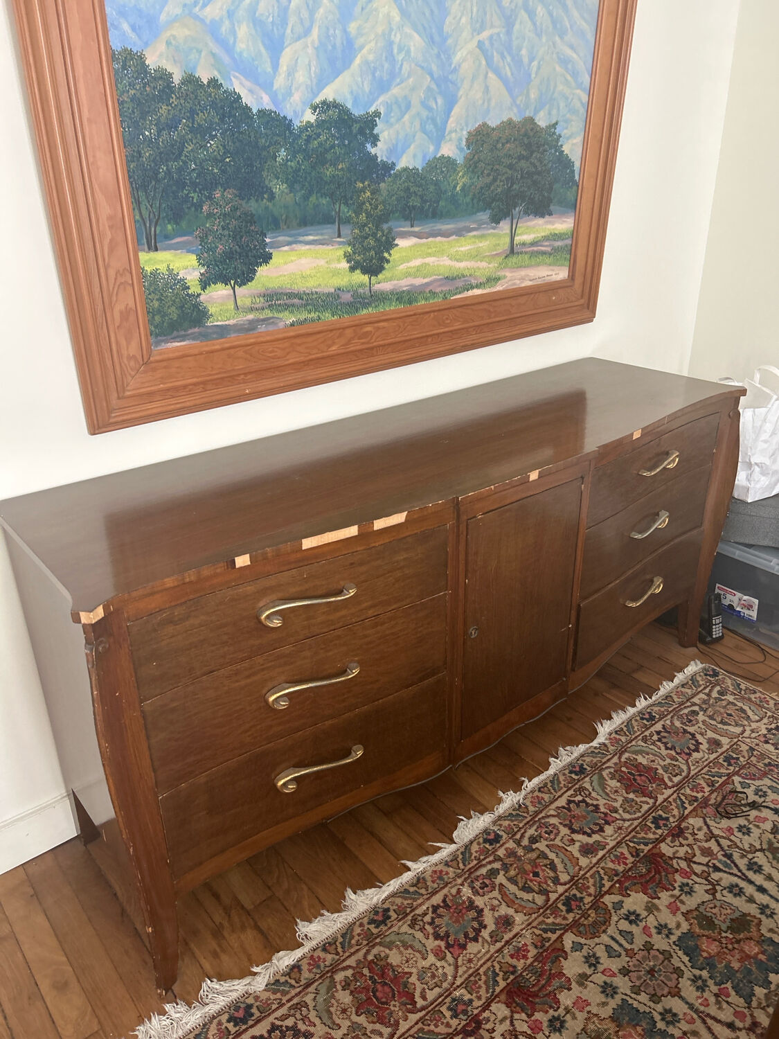 Vintage wooden commode in Louis XV style – Albano Company (New York)