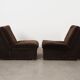 Brown modular sofa, Italian design, 1970s, manufactured by Busnelli