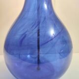 Blue Murano Glass Table Lamp with or without Fabric Lampshade, Italy