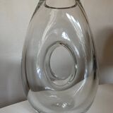 Solid crystal vase 1970 space age design
