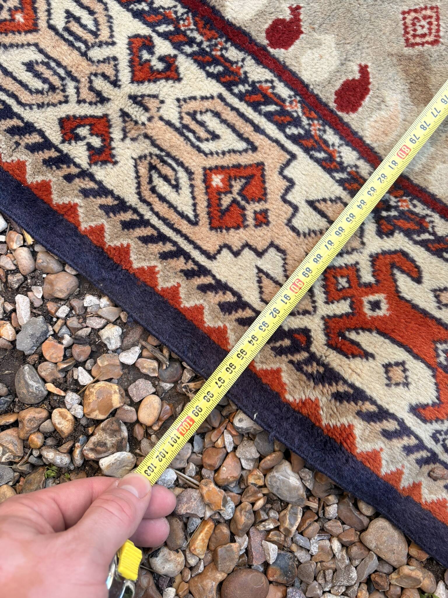 Authentic handmade Shirvan rug 155x100 cm pure Caucasian wool