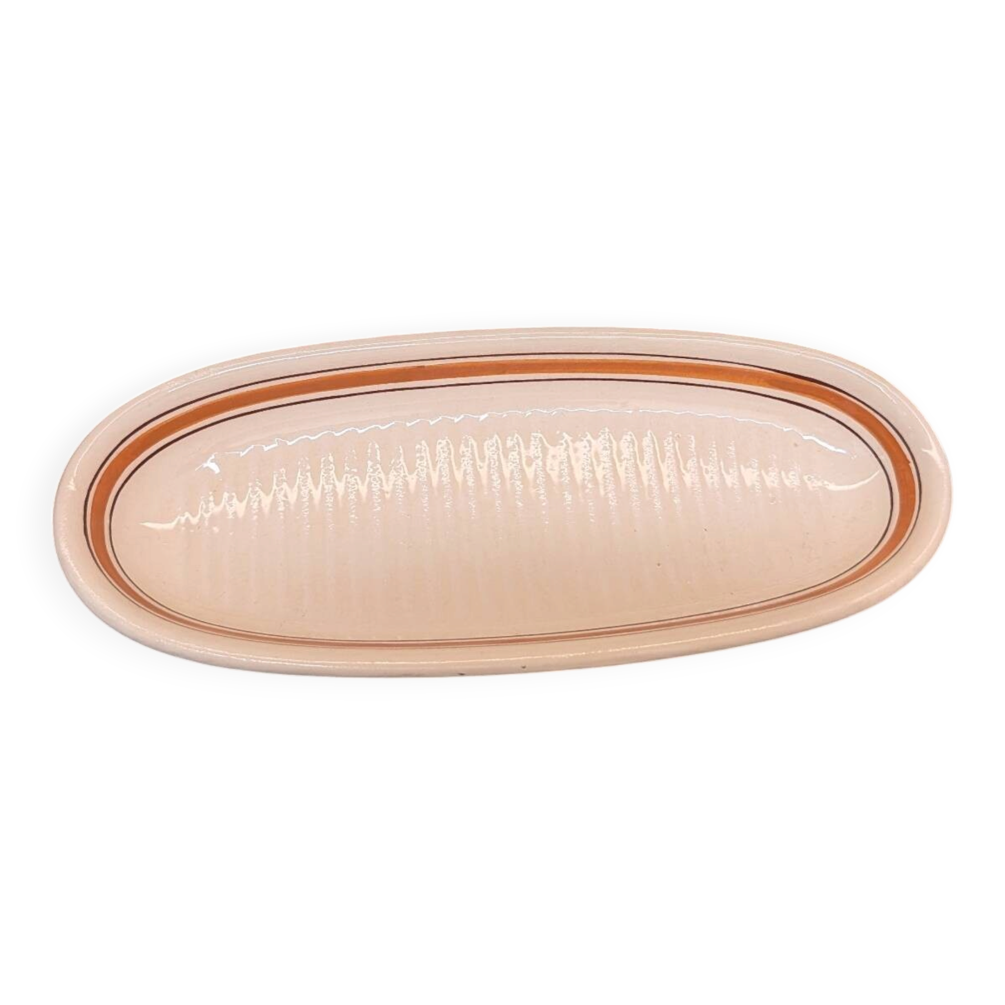 Ravier, oval Saint-Amand bowl from the 1950s in earthenware.