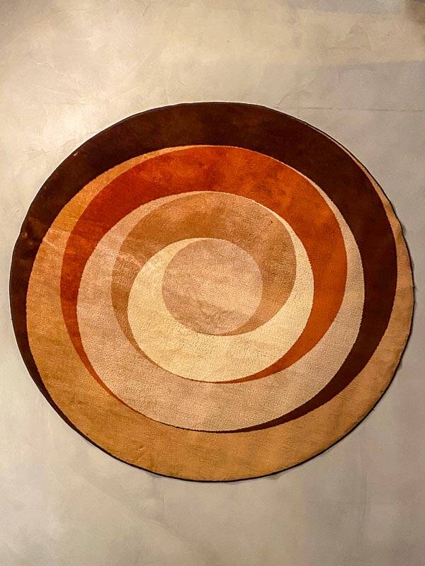 Vintage Bauhaus round rug