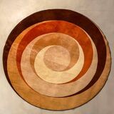 Vintage Bauhaus round rug