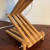 Wooden accordion wall lamp