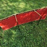 Extra bed, quilted sun lounger, Lafuma vintage 1970