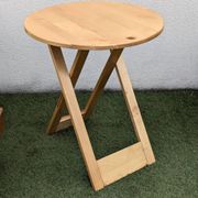 Table pliante design “Suzy” Adrian Reed bois blond vintage 80