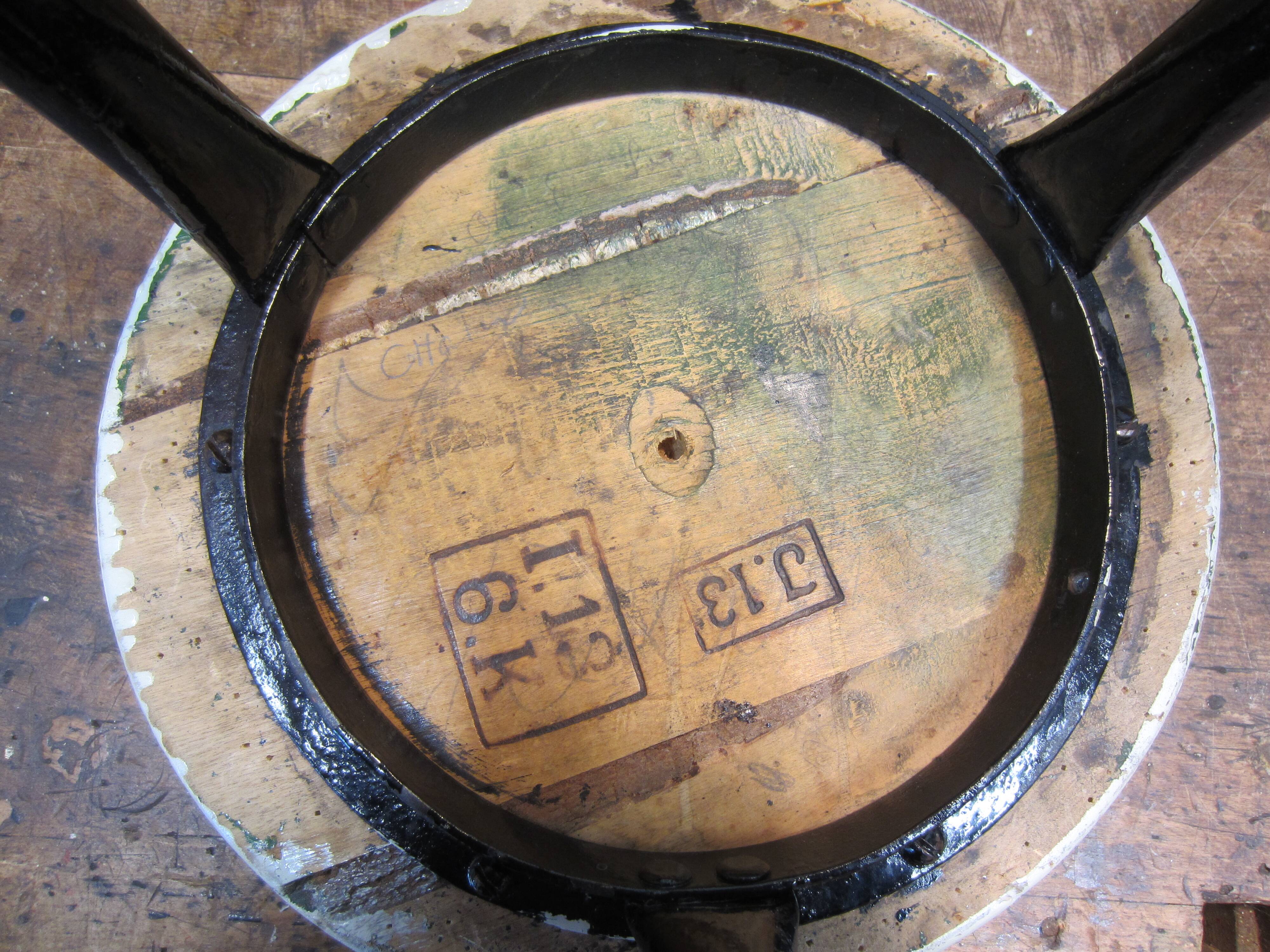 Scandinavian industrial stool from the 1930s.