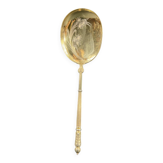 Pelle à glace de style régence en argent vermeil signé puiforcat